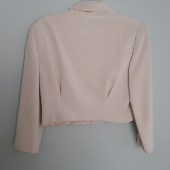 adrienne christina Jackets & Coats Cream Peplum Jacket Gold Buttons